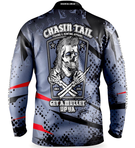 Chasin Tail -  Get A Mullet Up Ya - 50+ UPF Fishing Shirt