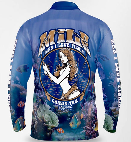 Chasin Tail -  Man I Love Fishin - Long Sleeve Fishing Shirt