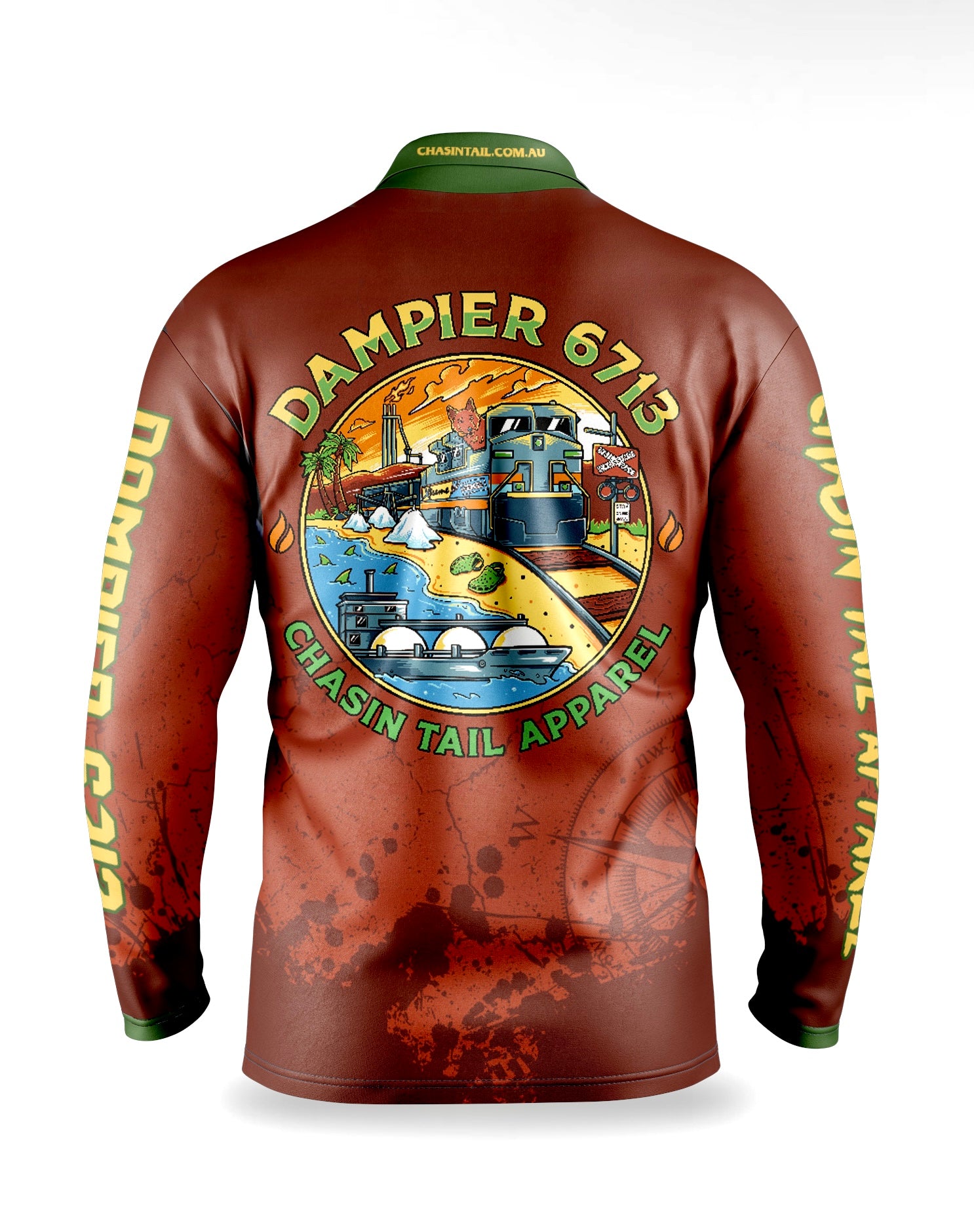 Dampier 50+ UPF Long Sleeve Fishing Shirts - XS / Brown